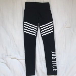 Justice striped leggings